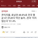 윤지지율 ,호남권 48.8% 전국 47.5%보다 약간 높아 이미지