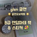 [문구쇼핑] 🌟 glen 글렌 오브젝트 💐🌌 B급 랜덤마테팩 &amp; 스티커 구입 후기 😍💕