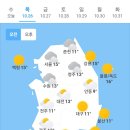 오늘의 날씨 🌞☔️☃️. 2023년 10월 26일 목요일 이미지