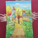 초등 창의미술 | 아트앤하트 미술학원 초등창의미술 ‘어느 날의 세잔’ 풍경 수업 후기