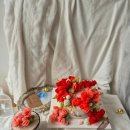 설기아트(앙금플라워 디자인 떡케익 등) | 명절에는 떡케이크가 최고 환갑케이크로도 칠순케이크로도 좋을 플라워팟 앙금플라워 떡케이크