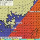 2020년 9월 태풍 하이선 : 통영 때리고 남북을 가르는 직선 경로 이미지