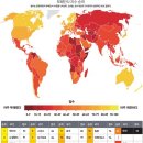 국제투명성기구의 2014 부패인식 지수에 따른 순위 이미지