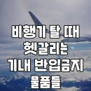[여행 정보] 비행기 탈 때 헷갈리는 기내 반입금지 물품들 이미지