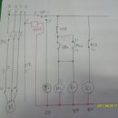 푸시버튼 2개로 모타(펌프) 기동,정지 약식회로 이미지