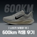 18 | [러닝화 후기]나이키 보메로 18 600km 착용 후기(입문용 러닝화 추천/러닝화 수명 체크 및 관리)