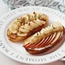 바나나 땅콩버터 오픈 토스트 만들기 이미지