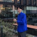 로얄패션 | 을지로 맞춤복 기반 남자 셔츠, 넘폭트 '춤추는 셔츠' 후기 (로얄블루 셔츠+니트 코디 패션)