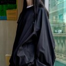 코튼블랜드 폴리원단 바스락 아노락 코트앞치마의류가능원단 원블랙 이미지
