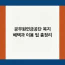 퇴직공무원재능나눔봉사단(사) | 공무원연금공단 복지 혜택과 이용 팁 총정리