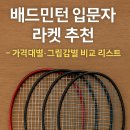 아펙스파트너스 | 배드민턴 입문자용 라켓 추천 – 가격대별·그립감별 비교 리스트