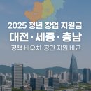 2025년 &#39;대전 vs 세종 vs 충남&#39; 청년 창업 지원금 비교