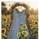 원단에 그리는 꽃그림(천아트) | 세상에 단 하나뿐인 해바라기 천아트 원피스 만들기