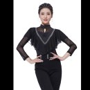 실용의상 | 라틴 댄스복 여성용 긴팔 상의 연습복 모던 무용 공연 의상