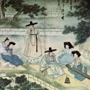 기영회도 | 신윤복 대표작 청금산련 조선 인싸 유흥 패션 알아보기 (여자편)