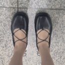 룩옵티컬 현대송도점 | 바바라 양가죽 스퀘어 레이스업 여성 플랫 후기/발레코어룩 구두