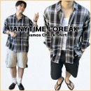 수원-0268 | 남자 여름 긴팔 셔츠 장마철 코디 애니타임로릭 코스모스 체크셔츠는 어때?