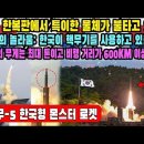서해 한복판에서 특이한 물체가 불타고 있다. 미국의 놀라움: 한국이 핵무기를 사용하고 있을까? 탄두의 무게는 최대 톤이고 비행 거리가 이미지