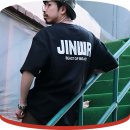 진웨어 JINWR 시그니처 백로고 오버핏 반팔티 짐웨어 헬스복으로도 데일리룩으로도 좋아