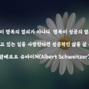 [희망 명언] 성공의 비결 (슈바이처) 이미지