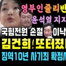 윤석열, 영부인 쥴리에 발목 잡혔다, 영부인 쥴리 반대한다 92% 대박, 국힘 전원 윤십원 손절 선언 이미지