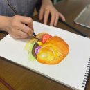 힐링 색연필화 | [수업후기] 수원 색연필화 j.painting 작업실 _직업이 요리사분이 그린 음식 색연필화 _ 힐링 음식 그리기