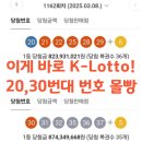로또 1162회 1등은 20번대 몰빵, 일루미나티 수비학? 20,21,22,25,28,29