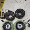 황산타이어 | [공지] 📍 인천 송도신도시 전동지게차 수리 | 바퀴 교환 작업 후기