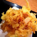 今日のランチ(오늘의 런치)丸亀製麺(마루카메 제면)의 280엔 우동과 かきあげ(카키아게:모듬야채 텐푸라) 이미지
