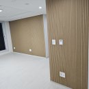 본오아파트-해안로방향 | 거실 벽면 포인트 인테리어 템바보드 시공