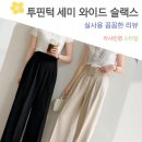 투핀턱 비조 세미 와이드 슬랙스 여름 출근룩 데일리 바지 활용 후기