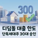 무주택 단독세대주 30대 디딤돌 대출 3억 한도 승인 후기 총정리