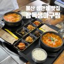 성안초등학교 | 울산 성안동 맛집 장독생아구찜 해장 점심 추천 혼밥 주차
