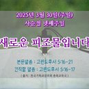 2025년 3월 30일(주일) &#39;사순절 넷째주일&#39; 새로운 피조물입니다 이미지