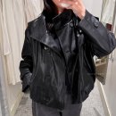 레더타임 | 르메메 여성가죽자켓 봄코디 후기, 디자이너브랜드 LEMEME 페이크레더 아우터