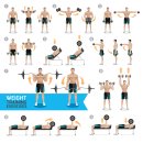 Fitness Aerobic and Exercises Icons 이미지
