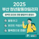 2025 부산 청년활동마일리지! 동백전 포인트 100% 활용법 총정리