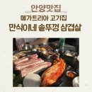 환상교곡 | 안양 맛집 메가트리아 가성비 고기집, 만식이네 솥뚜껑삼겹살 주차 및 메뉴후기