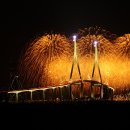 영종도에서 본 송도 불꽃축제 이미지