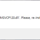 msvcr120.dll 오류 관련 문의 이미지