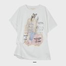 프린팅 반팔티 브랜드 추천 타입서비스 Rabbit Ruched Top 후기