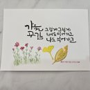 수채 캘리그라피 교육 이미지