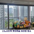 세종조경공사 | 동탄 나노시티역 롯데캐슬 유리창 청소｜창틀·방충망 /공사분진 제거 후기