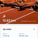 [2025. 3. 22. 토. 해.]-[유산소-10.83km, 적산-262.96km, 13~19℃, 06:24~18:36] 이미지