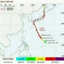 26호 태풍 위파의 경로 (수정) 이미지