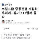 트럼프發 중동전쟁 재점화 우려에…유가 117달러 돌파 이미지