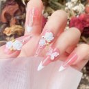 꽃나비 네일 이미지