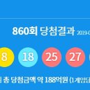 세븐일레븐 창원서상에이스점 | 로또 860회 당첨번호 1등 2등 금액 당첨 지역 판매점