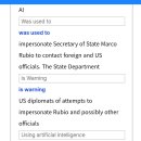 56 25/7/11 Imposter uses AI to impersonate Rubio and contact US official 이미지