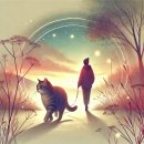 산책하는 고양이 이미지